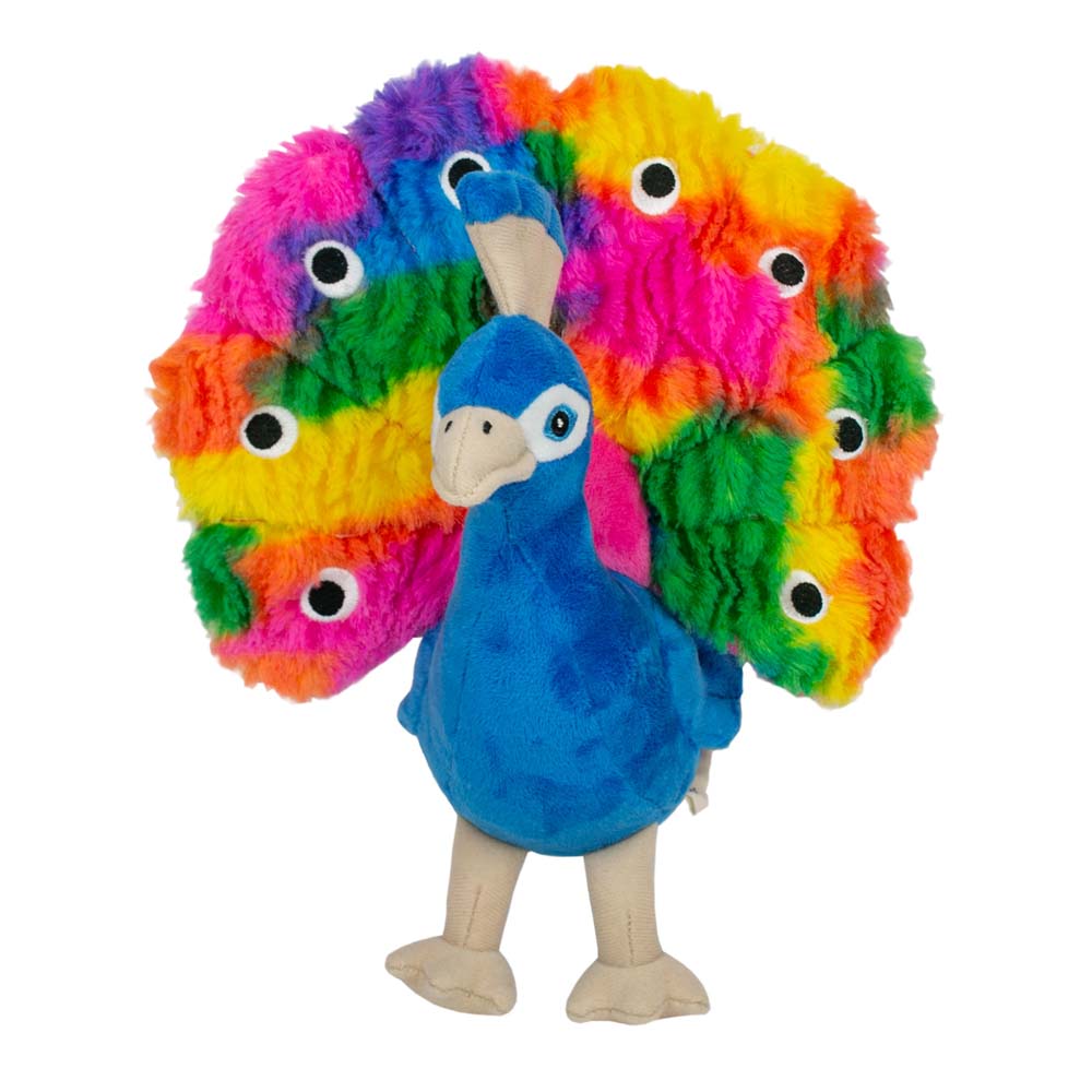 Tall Tails Plush Peacock Squeaker Toy