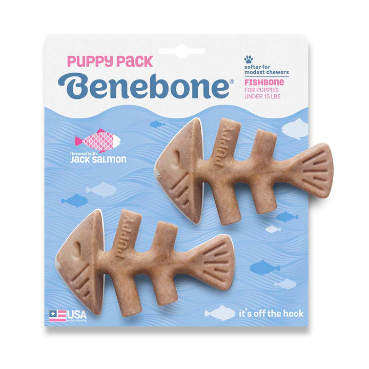Benebone Puppy Fishbone TINY Puppy Pack