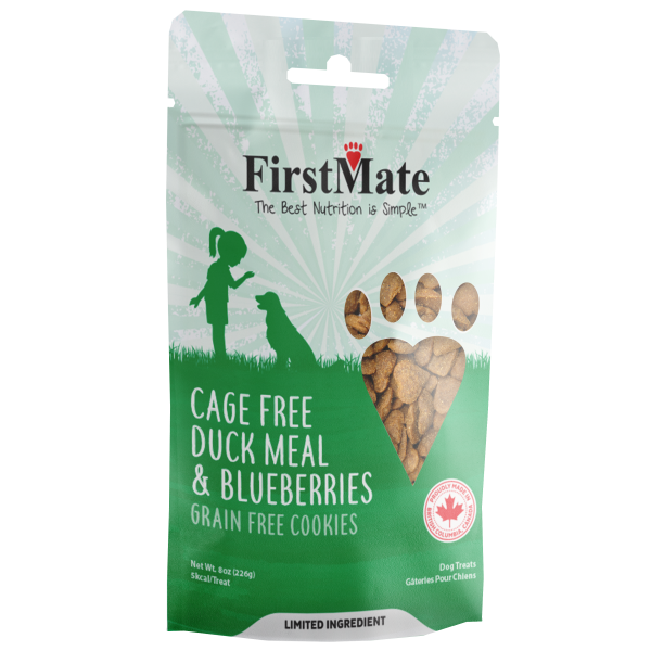 First Mate Dog Treats GF Cookies Duck & Blueberry