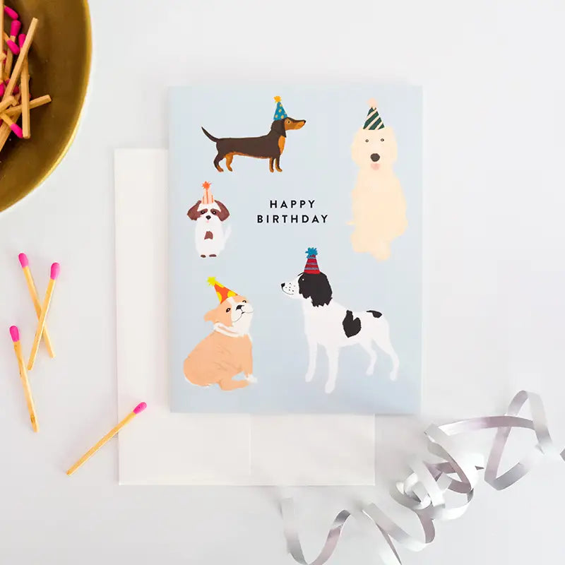 Joy Paper Party Dogs Birthday Card