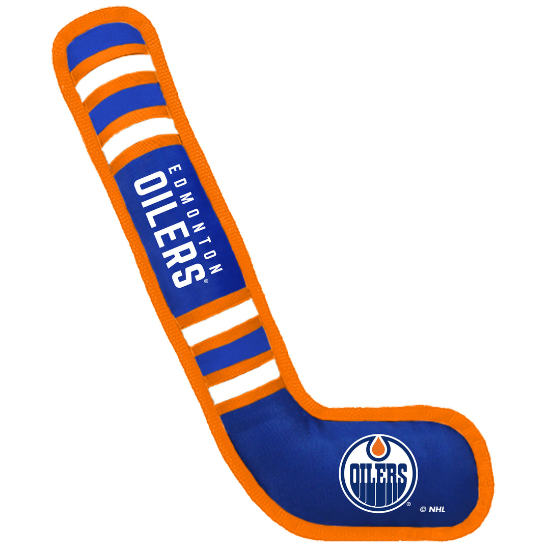 Oilers Hockey Stick Dog Toy