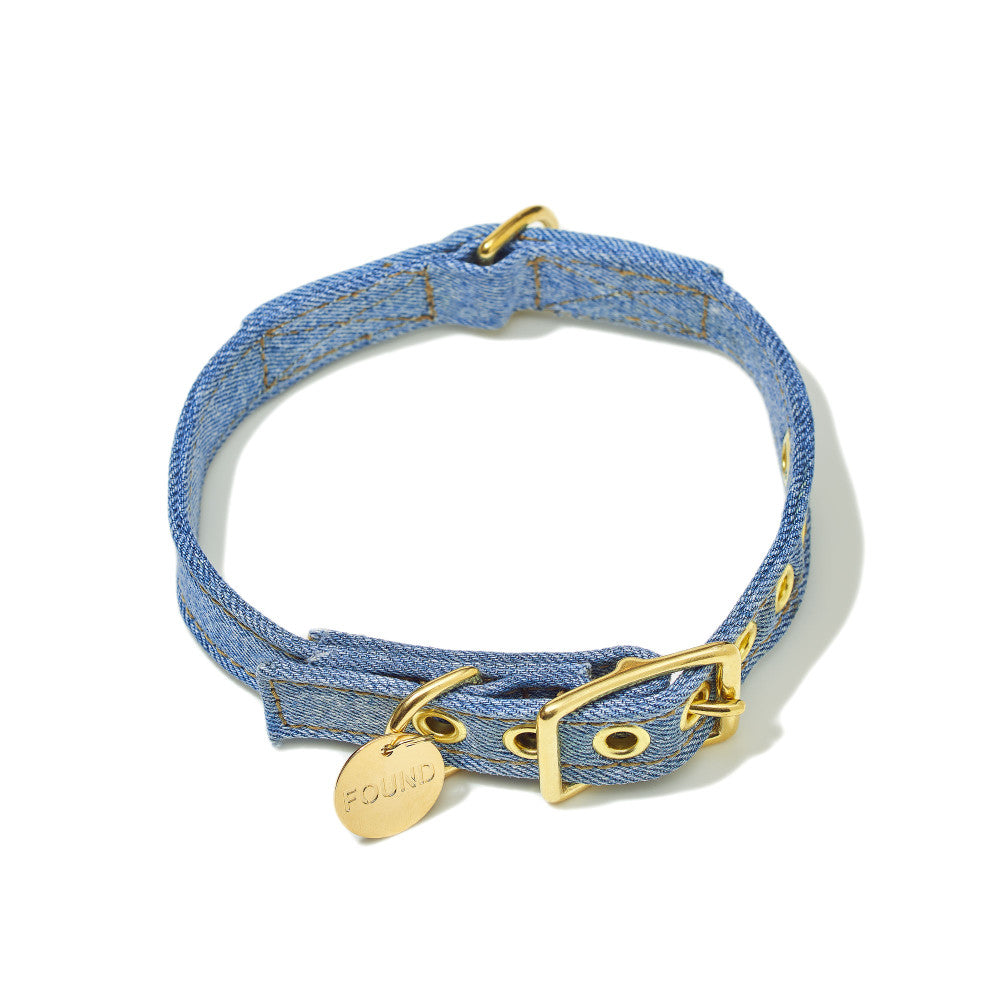 Found My Animal Original Light Denim Canvas Collar