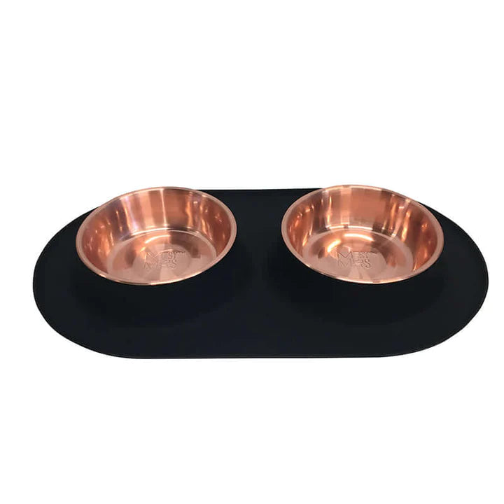 Messy Mutts Double Silicone Feeder Special Edition Copper