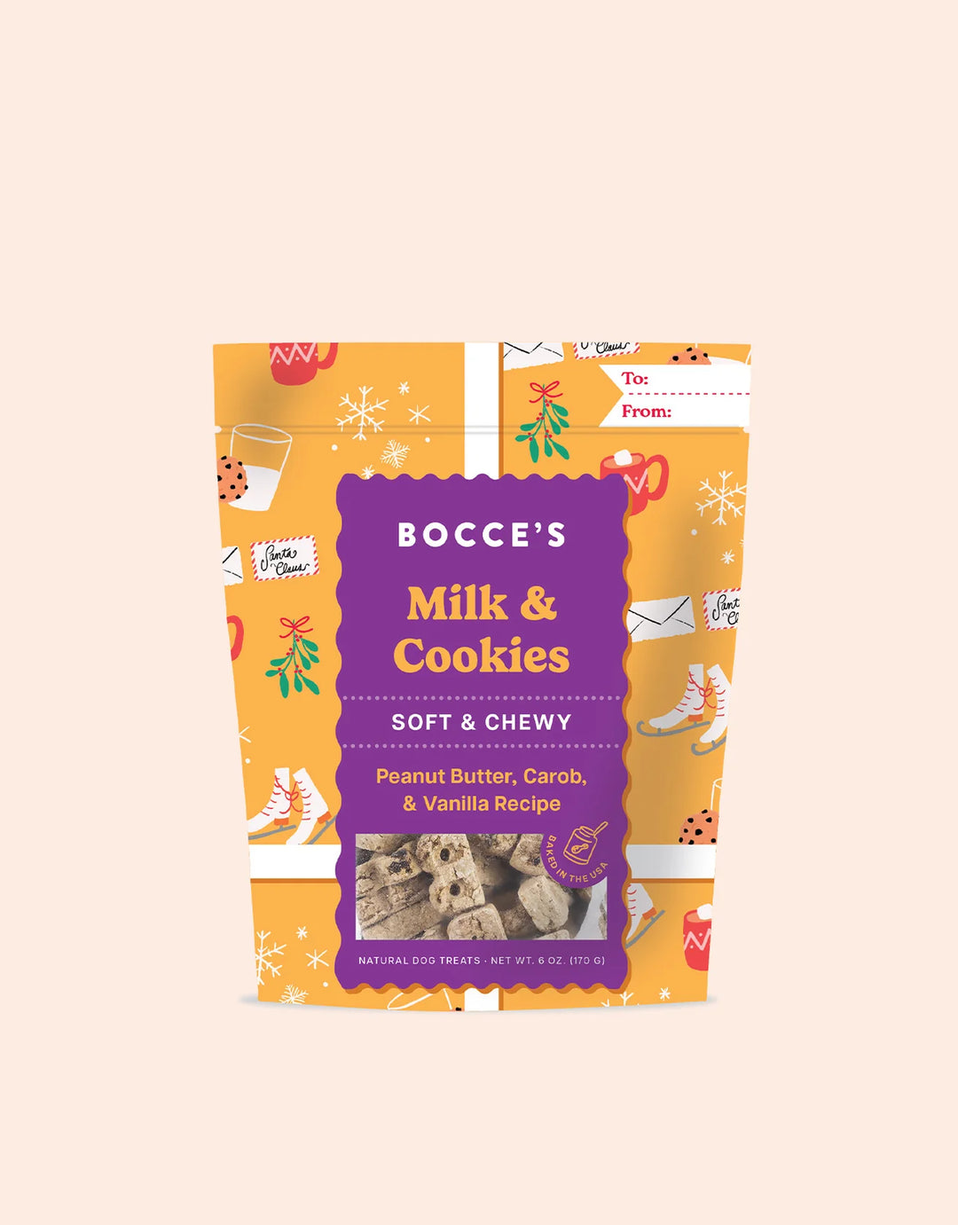 Bocce's Dog Holiday Soft & Chewy Milk 'n  Cookies