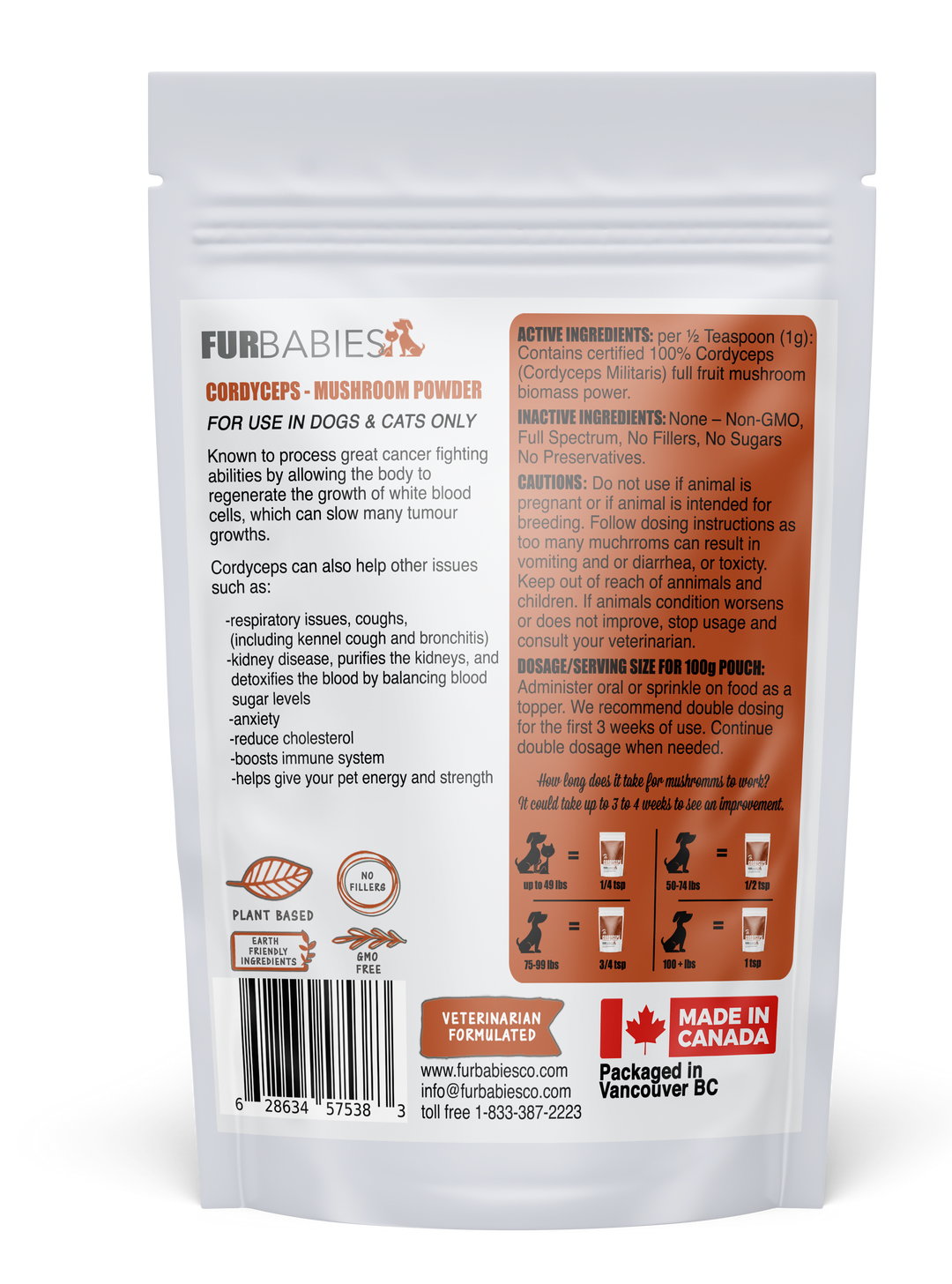 Furbabies Mushroom Powder Cordyceps