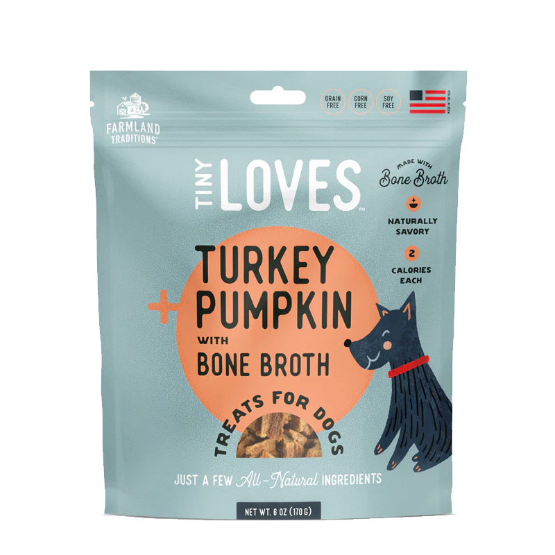 Farmland Traditions Tiny Loves Turkey & Pumpkin Jerky with Bone Broth