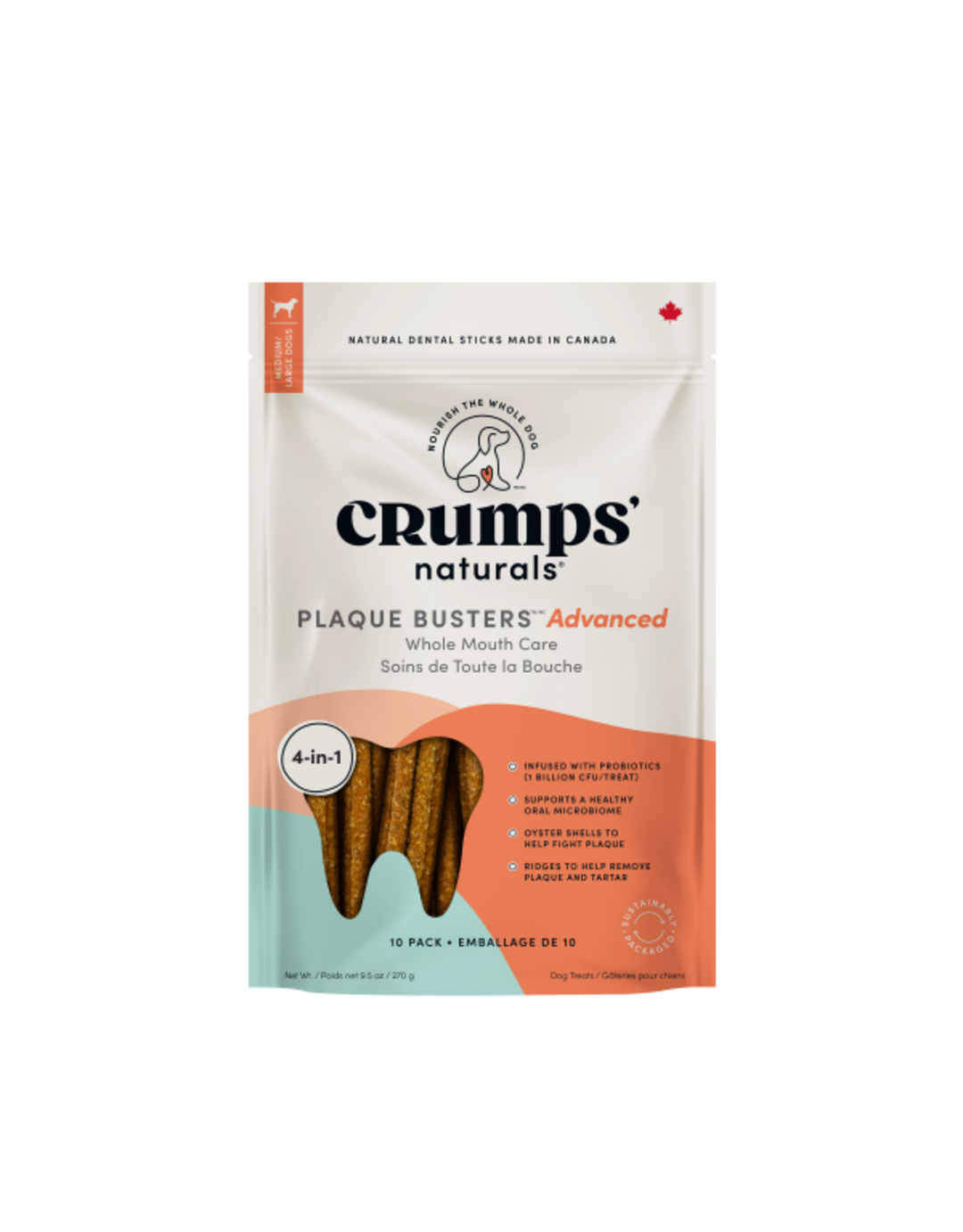 Crumps' Naturals Dog Plaque Busters with Probiotcs