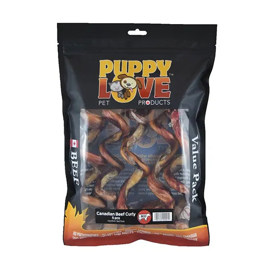 Puppy Love Beef Curly Value Pack