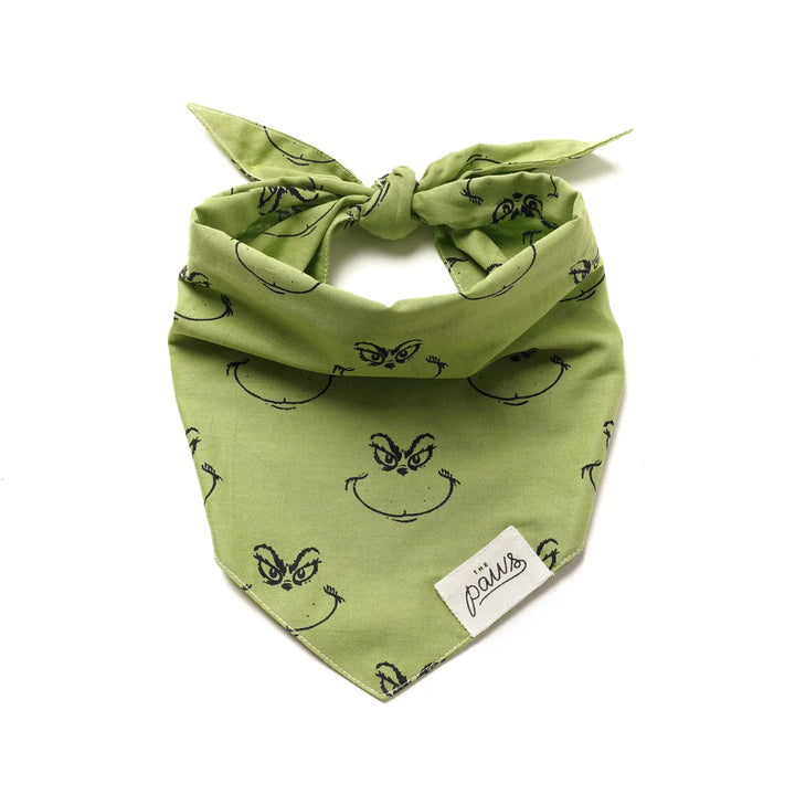 The Paws Grinch Dog Bandana