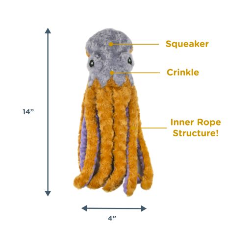 Tall Tails Octopus With Squeaker