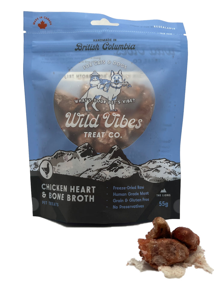Wild Vibes Treat Co. Chicken Heart & Bone Broth Treats