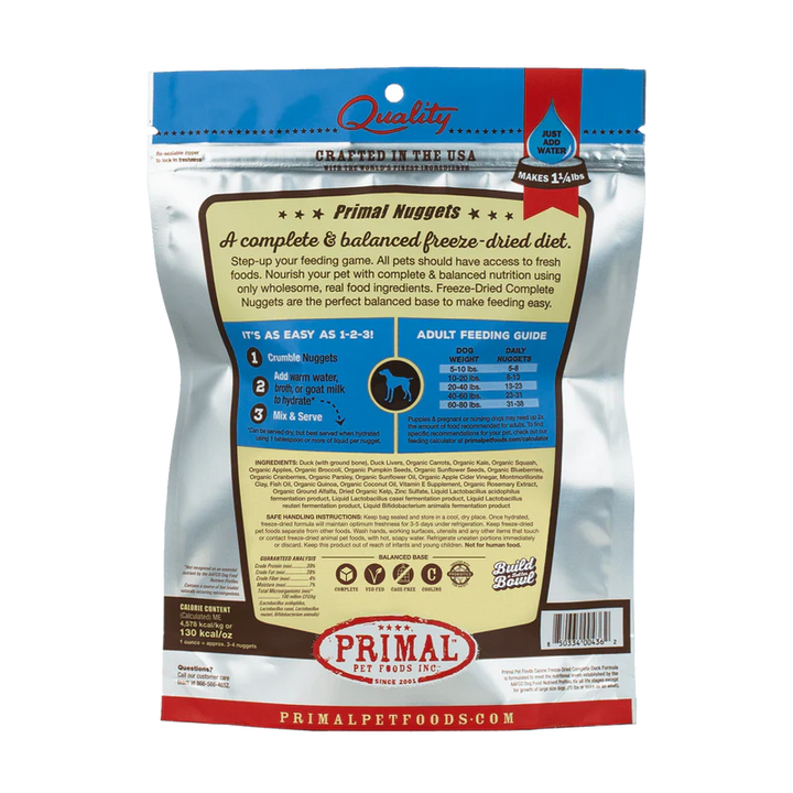 Primal Dog Freeze Dried Duck Nuggets