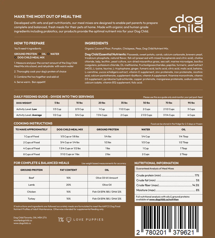 Dog Child Grain Free Meal Mix For Dogs